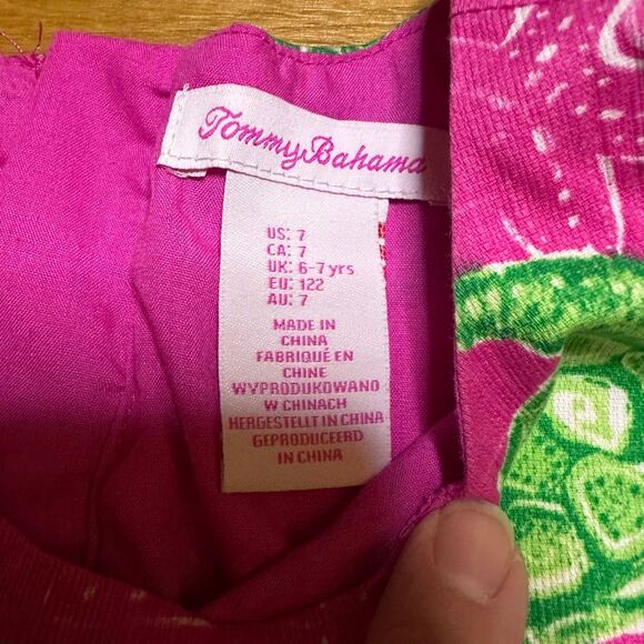 Tommy Bahama turtle tropical girls dress 6-7 - Picture 4 of 10